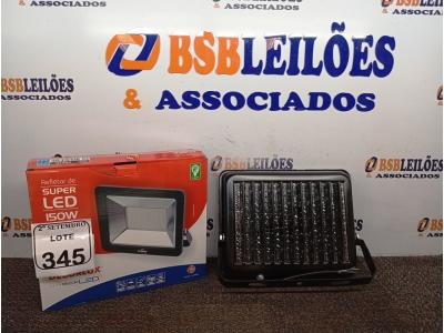 LOTE 345 - 01 REFLETOR DECORLED SUPERLED 220V 150W LUZ BRANCA DECORLUX NOVO (NO ESTADO) ATENÇÃO! FAZER A VISITAÇÃO ANTES DE ARREMATAR, NÃO SABEMOS SE FUNCIONA. LEILÃO NÃO TEM GARANTIA E NEM DEVOLUÇÃO, SUJEITO A POSSÍVEIS AVARIAS VISÍVEIS/OCULTAS E/OU AUSÊNCIA DE COMPONENTES.