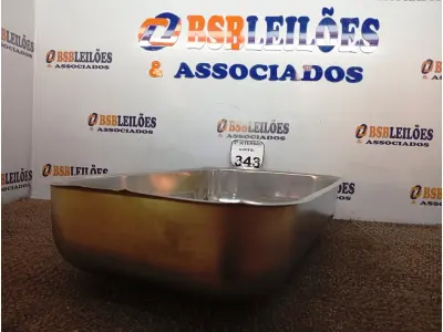 LOTE 343 - 01 CUBA INOX N2 AÇO 430 3.1/2 56X34X14 FABRINO. (NO ESTADO) ATENÇÃO! FAZER A VISITAÇÃO ANTES DE ARREMATAR, NÃO SABEMOS SE FUNCIONA. LEILÃO NÃO TEM GARANTIA E NEM DEVOLUÇÃO, SUJEITO A POSSÍVEIS AVARIAS VISÍVEIS/OCULTAS E/OU AUSÊNCIA DE COMPONENTES.