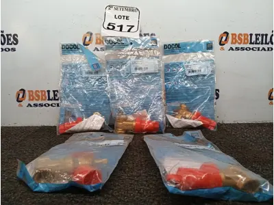 LOTE 517 - 05 BASES REGISTRO PRESSÃO 1/2 TIGRE. (NO ESTADO) ATENÇÃO! FAZER A VISITAÇÃO ANTES DE ARREMATAR, NÃO SABEMOS SE FUNCIONA. LEILÃO NÃO TEM GARANTIA E NEM DEVOLUÇÃO, SUJEITO A POSSÍVEIS AVARIAS VISÍVEIS/OCULTAS E/OU AUSÊNCIA DE COMPONENTES.