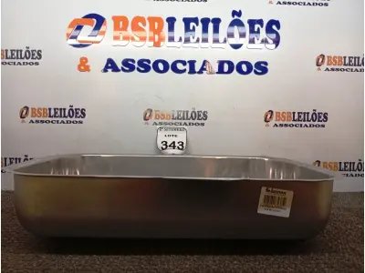 LOTE 343 - 01 CUBA INOX N2 AÇO 430 3.1/2 56X34X14 FABRINO. (NO ESTADO) ATENÇÃO! FAZER A VISITAÇÃO ANTES DE ARREMATAR, NÃO SABEMOS SE FUNCIONA. LEILÃO NÃO TEM GARANTIA E NEM DEVOLUÇÃO, SUJEITO A POSSÍVEIS AVARIAS VISÍVEIS/OCULTAS E/OU AUSÊNCIA DE COMPONENTES.