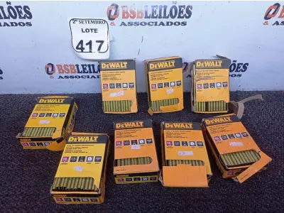 LOTE 417 - 06 CAIXAS DE GRAMPOS 18 GA ¼” NARROW CROWN STAPLES. (NO ESTADO) ATENÇÃO! FAZER A VISITAÇÃO ANTES DE ARREMATAR, NÃO SABEMOS SE FUNCIONA. LEILÃO NÃO TEM GARANTIA E NEM DEVOLUÇÃO, SUJEITO A POSSÍVEIS AVARIAS VISÍVEIS/OCULTAS E/OU AUSÊNCIA DE COMPONENTES.