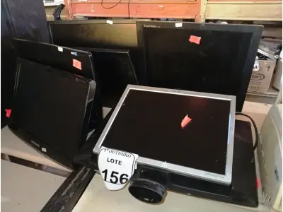 LOTE 156 - 08 MONITORES MARCAS E MODELOS DIVERSOS P/ RETIRADA DE PEÇAS. (NO ESTADO) ATENÇÃO! FAZER A VISITAÇÃO ANTES DE ARREMATAR, NÃO SABEMOS SE FUNCIONA. LEILÃO NÃO TEM GARANTIA E NEM DEVOLUÇÃO, SUJEITO A POSSÍVEIS AVARIAS VISÍVEIS/OCULTAS E/OU AUSÊNCIA DE COMPONENTES.