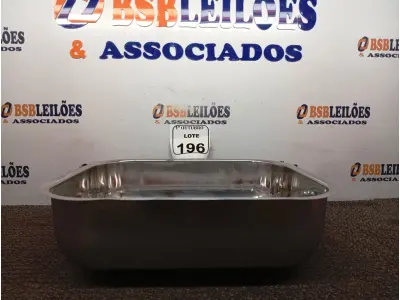 LOTE 196 - 01 CUBA EM AÇO INOX 400X340X140MM. (NO ESTADO) ATENÇÃO! FAZER A VISITAÇÃO ANTES DE ARREMATAR, NÃO SABEMOS SE FUNCIONA. LEILÃO NÃO TEM GARANTIA E NEM DEVOLUÇÃO, SUJEITO A POSSÍVEIS AVARIAS VISÍVEIS/OCULTAS E/OU AUSÊNCIA DE COMPONENTES.
