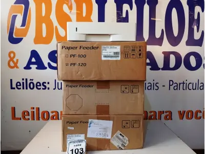 LOTE 103 - 03 GAVETAS PARA IMPRESSORAS DE PAPEL. (NO ESTADO) ATENÇÃO! FAZER A VISITAÇÃO ANTES DE ARREMATAR, NÃO SABEMOS SE FUNCIONA. LEILÃO NÃO TEM GARANTIA E NEM DEVOLUÇÃO, SUJEITO A POSSÍVEIS AVARIAS VISÍVEIS/OCULTAS E/OU AUSÊNCIA DE COMPONENTES.