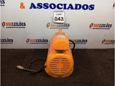 LOTE 043 - 01 MOTOR ELÉTRICO.  (NO ESTADO) ATENÇÃO! FAZER A VISITAÇÃO ANTES DE ARREMATAR, NÃO SABEMOS SE FUNCIONA. LEILÃO NÃO TEM GARANTIA E NEM DEVOLUÇÃO, SUJEITO A POSSÍVEIS AVARIAS VISÍVEIS/OCULTAS E/OU AUSÊNCIA DE COMPONENTES.