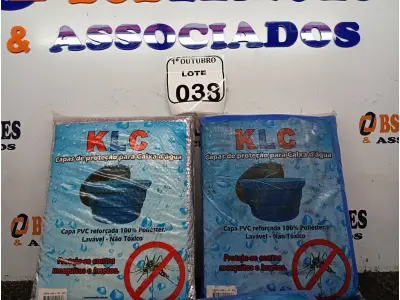 LOTE 038 - 03 CAPAS DE PROTEÇÃO P/ CAIXAS D´ÁGUA DE 1000L. (NO ESTADO) ATENÇÃO! FAZER A VISITAÇÃO ANTES DE ARREMATAR, NÃO SABEMOS SE FUNCIONA. LEILÃO NÃO TEM GARANTIA E NEM DEVOLUÇÃO, SUJEITO A POSSÍVEIS AVARIAS VISÍVEIS/OCULTAS E/OU AUSÊNCIA DE COMPONENTES.