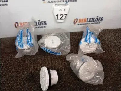 LOTE 127 - 05 DRENOS DE FUNDO P/ PISCINAS DE FIBRA. (NO ESTADO) ATENÇÃO! FAZER A VISITAÇÃO ANTES DE ARREMATAR, NÃO SABEMOS SE FUNCIONA. LEILÃO NÃO TEM GARANTIA E NEM DEVOLUÇÃO, SUJEITO A POSSÍVEIS AVARIAS VISÍVEIS/OCULTAS E/OU AUSÊNCIA DE COMPONENTES.