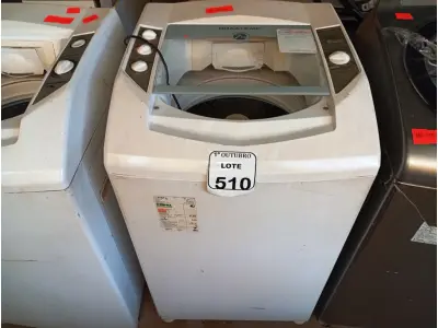 LOTE 510 - 01 MÁQUINA DE LAVAR ROUPAS BRASTEMP. (NO ESTADO) ATENÇÃO! FAZER A VISITAÇÃO ANTES DE ARREMATAR, NÃO SABEMOS SE FUNCIONA. LEILÃO NÃO TEM GARANTIA E NEM DEVOLUÇÃO, SUJEITO A POSSÍVEIS AVARIAS VISÍVEIS/OCULTAS E/OU AUSÊNCIA DE COMPONENTES.