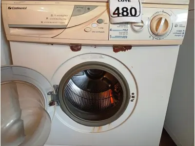 LOTE 480 - 01 MÁQUINA DE LAVAR ROUPAS CONTINENTAL. (NO ESTADO) ATENÇÃO! FAZER A VISITAÇÃO ANTES DE ARREMATAR, NÃO SABEMOS SE FUNCIONA. LEILÃO NÃO TEM GARANTIA E NEM DEVOLUÇÃO, SUJEITO A POSSÍVEIS AVARIAS VISÍVEIS/OCULTAS E/OU AUSÊNCIA DE COMPONENTES.