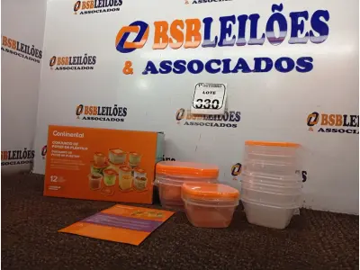 LOTE 330 - 01 CONJUNTO DE POTES DE PLÁSTICO C/ 12 UNIDADES (NOVO). (NO ESTADO) ATENÇÃO! FAZER A VISITAÇÃO ANTES DE ARREMATAR, NÃO SABEMOS SE FUNCIONA. LEILÃO NÃO TEM GARANTIA E NEM DEVOLUÇÃO, SUJEITO A POSSÍVEIS AVARIAS VISÍVEIS/OCULTAS E/OU AUSÊNCIA DE COMPONENTES.