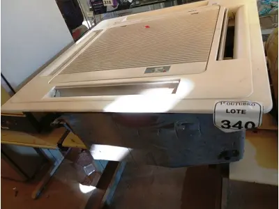 LOTE 340 - 01 EVAPORADORA DE TETO K7 MARCA YORK. (NO ESTADO) ATENÇÃO! FAZER A VISITAÇÃO ANTES DE ARREMATAR, NÃO SABEMOS SE FUNCIONA. LEILÃO NÃO TEM GARANTIA E NEM DEVOLUÇÃO, SUJEITO A POSSÍVEIS AVARIAS VISÍVEIS/OCULTAS E/OU AUSÊNCIA DE COMPONENTES.