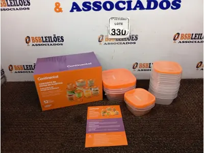 LOTE 330 - 01 CONJUNTO DE POTES DE PLÁSTICO C/ 12 UNIDADES (NOVO). (NO ESTADO) ATENÇÃO! FAZER A VISITAÇÃO ANTES DE ARREMATAR, NÃO SABEMOS SE FUNCIONA. LEILÃO NÃO TEM GARANTIA E NEM DEVOLUÇÃO, SUJEITO A POSSÍVEIS AVARIAS VISÍVEIS/OCULTAS E/OU AUSÊNCIA DE COMPONENTES.