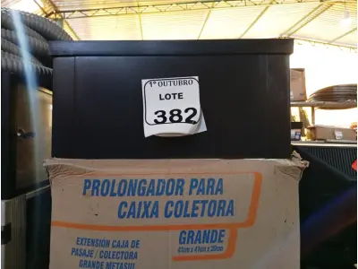LOTE 382 - 01 PROLONGADORA PARA CAIXA COLETORA. (NO ESTADO) ATENÇÃO! FAZER A VISITAÇÃO ANTES DE ARREMATAR, NÃO SABEMOS SE FUNCIONA. LEILÃO NÃO TEM GARANTIA E NEM DEVOLUÇÃO, SUJEITO A POSSÍVEIS AVARIAS VISÍVEIS/OCULTAS E/OU AUSÊNCIA DE COMPONENTES.