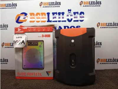 LOTE 060 - 01 SOM BLUETOOTH GRASEP MODELO D-8108(NOVO). (NO ESTADO) ATENÇÃO! FAZER A VISITAÇÃO ANTES DE ARREMATAR, NÃO SABEMOS SE FUNCIONA. LEILÃO NÃO TEM GARANTIA E NEM DEVOLUÇÃO, SUJEITO A POSSÍVEIS AVARIAS VISÍVEIS/OCULTAS E/OU AUSÊNCIA DE COMPONENTES.