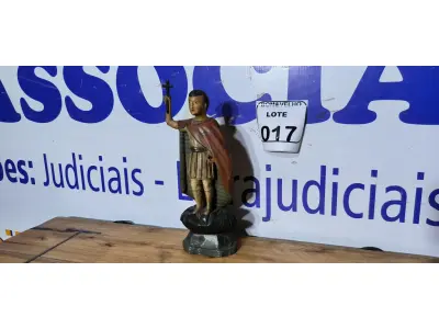 LOTE 017 - 01 IMAGEM SANTO SÉCULO XIX. (NO ESTADO)