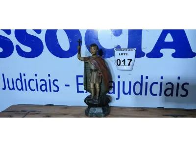 LOTE 017 - 01 IMAGEM SANTO SÉCULO XIX. (NO ESTADO)