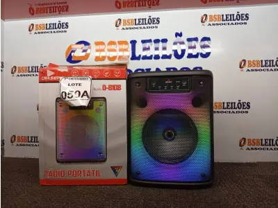 LOTE 050 - 01 SOM BLUETOOTH GRASEP MODELO D-8108(NOVO). (NO ESTADO) ATENÇÃO! FAZER A VISITAÇÃO ANTES DE ARREMATAR, NÃO SABEMOS SE FUNCIONA. LEILÃO NÃO TEM GARANTIA E NEM DEVOLUÇÃO, SUJEITO A POSSÍVEIS AVARIAS VISÍVEIS/OCULTAS E/OU AUSÊNCIA DE COMPONENTES.