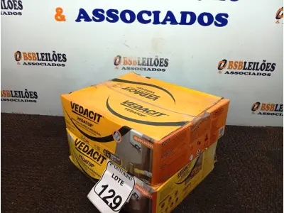 LOTE 129 - 02 CAIXAS DE VEDACIT ARGAMASSA POLIMÉRICA IMPERMEÁVEL. (NO ESTADO) ATENÇÃO! FAZER A VISITAÇÃO ANTES DE ARREMATAR, NÃO SABEMOS SE FUNCIONA. LEILÃO NÃO TEM GARANTIA E NEM DEVOLUÇÃO, SUJEITO A POSSÍVEIS AVARIAS VISÍVEIS/OCULTAS E/OU AUSÊNCIA DE COMPONENTES.