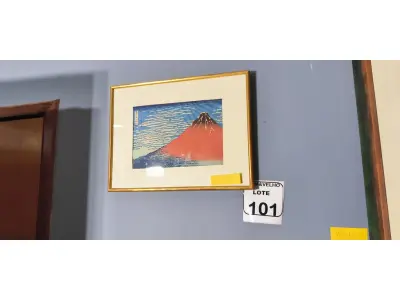 LOTE 101 - 01 KATSUSHIKA HOKUSAI FUJI. (NO ESTADO)