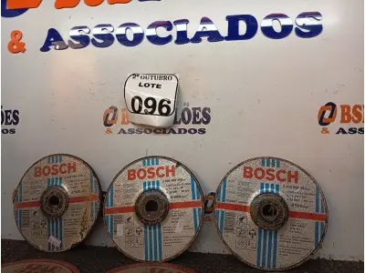 LOTE 096 - 10 DISCOS DE DESBASTE DIVERSOS. (NO ESTADO) ATENÇÃO! FAZER A VISITAÇÃO ANTES DE ARREMATAR, NÃO SABEMOS SE FUNCIONA. LEILÃO NÃO TEM GARANTIA E NEM DEVOLUÇÃO, SUJEITO A POSSÍVEIS AVARIAS VISÍVEIS/OCULTAS E/OU AUSÊNCIA DE COMPONENTES.