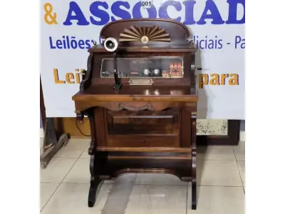 LOTE 001 - 01GRAHAM BELL.TELEFONE ORIGINAL, FABRICADO POR WESTERN ELETRIC CO , CHICAGO USA EM 1884. (NO ESTADO)