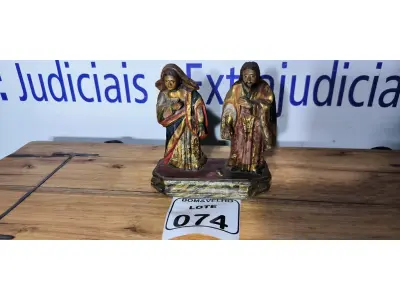 LOTE 074 - 01 IMAGEM DE SANTO SÉCULO XIX. (NO ESTADO)