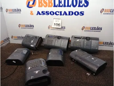 LOTE 106 - 07 RELÓGIOS DE PONTO MARCAS E MODELOS DIVERSOS. (NO ESTADO) ATENÇÃO! FAZER A VISITAÇÃO ANTES DE ARREMATAR, NÃO SABEMOS SE FUNCIONA. LEILÃO NÃO TEM GARANTIA E NEM DEVOLUÇÃO, SUJEITO A POSSÍVEIS AVARIAS VISÍVEIS/OCULTAS E/OU AUSÊNCIA DE COMPONENTES.
