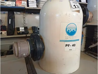 LOTE 171 - 01 FILTRO PARA PISCINA EPEX. (NO ESTADO) ATENÇÃO! FAZER A VISITAÇÃO ANTES DE ARREMATAR, NÃO SABEMOS SE FUNCIONA. LEILÃO NÃO TEM GARANTIA E NEM DEVOLUÇÃO, SUJEITO A POSSÍVEIS AVARIAS VISÍVEIS/OCULTAS E/OU AUSÊNCIA DE COMPONENTES.