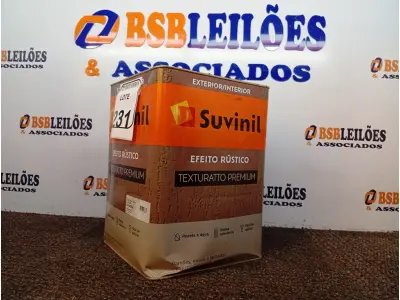 LOTE 231 - 01 LATA DE BASE SUVINIL TEXTURIZADO PREMIUM. (NO ESTADO) ATENÇÃO! FAZER A VISITAÇÃO ANTES DE ARREMATAR, NÃO SABEMOS SE FUNCIONA. LEILÃO NÃO TEM GARANTIA E NEM DEVOLUÇÃO, SUJEITO A POSSÍVEIS AVARIAS VISÍVEIS/OCULTAS E/OU AUSÊNCIA DE COMPONENTES.