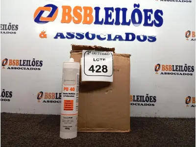 LOTE 428 - 12 SELANTES PU-40 MULTIUSO DE POLIURETANO. (NO ESTADO) ATENÇÃO! FAZER A VISITAÇÃO ANTES DE ARREMATAR, NÃO SABEMOS SE FUNCIONA. LEILÃO NÃO TEM GARANTIA E NEM DEVOLUÇÃO, SUJEITO A POSSÍVEIS AVARIAS VISÍVEIS/OCULTAS E/OU AUSÊNCIA DE COMPONENTES.