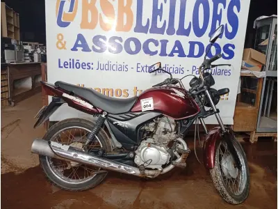 LOTE 004 - 01 MOTO HONDA/CG150 FAN ESI; COR VINHO; ANO 2011. (NO ESTADO) (TODOS DOCUMENTOS 2024 PAGOS)