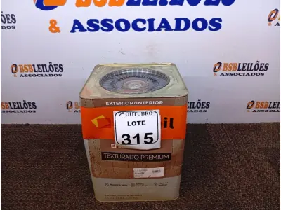LOTE 315 - 01 LATA DE BASE SUVINIL TEXTURIZADO PREMIUM. (NO ESTADO) ATENÇÃO! FAZER A VISITAÇÃO ANTES DE ARREMATAR, NÃO SABEMOS SE FUNCIONA. LEILÃO NÃO TEM GARANTIA E NEM DEVOLUÇÃO, SUJEITO A POSSÍVEIS AVARIAS VISÍVEIS/OCULTAS E/OU AUSÊNCIA DE COMPONENTES.