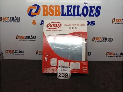 LOTE 239 - 01 ARMÁRIO P/BANHEIRO MARCA DURIN C/ESPELHO. (NO ESTADO) ATENÇÃO! FAZER A VISITAÇÃO ANTES DE ARREMATAR, NÃO SABEMOS SE FUNCIONA. LEILÃO NÃO TEM GARANTIA E NEM DEVOLUÇÃO, SUJEITO A POSSÍVEIS AVARIAS VISÍVEIS/OCULTAS E/OU AUSÊNCIA DE COMPONENTES.