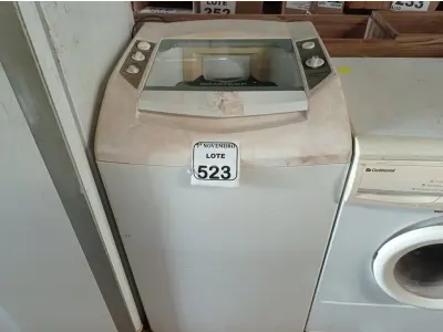 LOTE 523 - 01 MÁQUINA DE LAVAR BRASTEMP P/RETIRADA DE PEÇAS. (NO ESTADO) ATENÇÃO! FAZER A VISITAÇÃO ANTES DE ARREMATAR, NÃO SABEMOS SE FUNCIONA. LEILÃO NÃO TEM GARANTIA E NEM DEVOLUÇÃO, SUJEITO A POSSÍVEIS AVARIAS VISÍVEIS/OCULTAS E/OU AUSÊNCIA DE COMPONENTES.