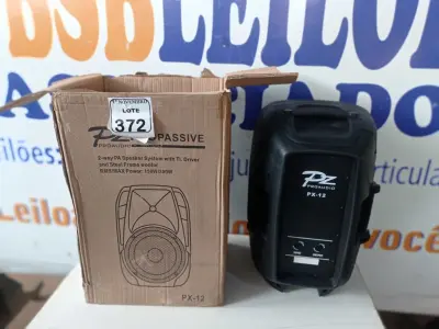 LOTE 372 - 01 CAIXA DE SOM PZ PRO PASSIVE MODELO PX-12. (NO ESTADO) ATENÇÃO! FAZER A VISITAÇÃO ANTES DE ARREMATAR, NÃO SABEMOS SE FUNCIONA. LEILÃO NÃO TEM GARANTIA E NEM DEVOLUÇÃO, SUJEITO A POSSÍVEIS AVARIAS VISÍVEIS/OCULTAS E/OU AUSÊNCIA DE COMPONENTES.
