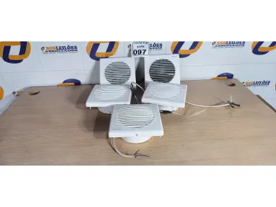 LOTE 097 - 05 EXAUSTORES PARA BANHEIRO. (NO ESTADO) ATENÇÃO! FAZER A VISITAÇÃO ANTES DE ARREMATAR, NÃO SABEMOS SE FUNCIONA. LEILÃO NÃO TEM GARANTIA E NEM DEVOLUÇÃO, SUJEITO A POSSÍVEIS AVARIAS VISÍVEIS/OCULTAS E/OU AUSÊNCIA DE COMPONENTES.