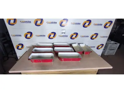 LOTE 053 - 08 FORMAS EM ALUMÍNIO. (NO ESTADO) ATENÇÃO! FAZER A VISITAÇÃO ANTES DE ARREMATAR, NÃO SABEMOS SE FUNCIONA. LEILÃO NÃO TEM GARANTIA E NEM DEVOLUÇÃO, SUJEITO A POSSÍVEIS AVARIAS VISÍVEIS/OCULTAS E/OU AUSÊNCIA DE COMPONENTES.