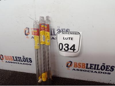 LOTE 034 - 03 BROCAS P/CONCRETO 8X260MM MARCA TRAMONTINA(NOVO). (NO ESTADO) ATENÇÃO! FAZER A VISITAÇÃO ANTES DE ARREMATAR, NÃO SABEMOS SE FUNCIONA. LEILÃO NÃO TEM GARANTIA E NEM DEVOLUÇÃO, SUJEITO A POSSÍVEIS AVARIAS VISÍVEIS/OCULTAS E/OU AUSÊNCIA DE COMPONENTES.
