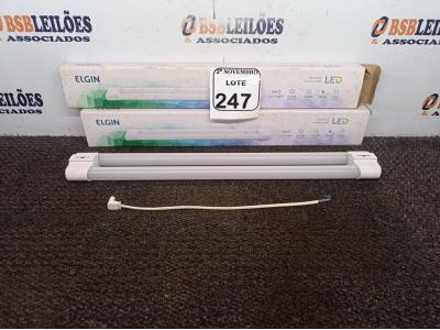 LOTE 247 - 02 LUMINÁRIAS DUOLED 18W MARCA ELGIN(NOVO). (NO ESTADO) ATENÇÃO! FAZER A VISITAÇÃO ANTES DE ARREMATAR, NÃO SABEMOS SE FUNCIONA. LEILÃO NÃO TEM GARANTIA E NEM DEVOLUÇÃO, SUJEITO A POSSÍVEIS AVARIAS VISÍVEIS/OCULTAS E/OU AUSÊNCIA DE COMPONENTES.