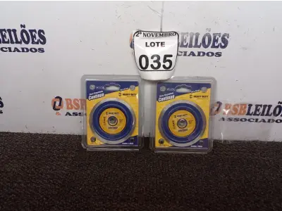 LOTE 035 - 02 DISCOS DIAMANTADOS CONTÍNUOS MARCA HEAVY DUTY(NOVO). (NO ESTADO) ATENÇÃO! FAZER A VISITAÇÃO ANTES DE ARREMATAR, NÃO SABEMOS SE FUNCIONA. LEILÃO NÃO TEM GARANTIA E NEM DEVOLUÇÃO, SUJEITO A POSSÍVEIS AVARIAS VISÍVEIS/OCULTAS E/OU AUSÊNCIA DE COMPONENTES.