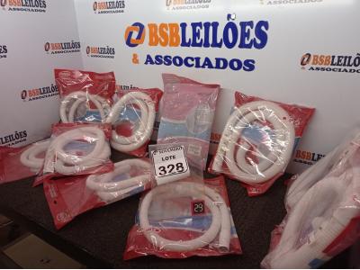 LOTE 328 - 10 MANGUEIRAS CORRUGADAS P/MÁQUINAS DE LAVAR(NOVO). (NO ESTADO) ATENÇÃO! FAZER A VISITAÇÃO ANTES DE ARREMATAR, NÃO SABEMOS SE FUNCIONA. LEILÃO NÃO TEM GARANTIA E NEM DEVOLUÇÃO, SUJEITO A POSSÍVEIS AVARIAS VISÍVEIS/OCULTAS E/OU AUSÊNCIA DE COMPONENTES.