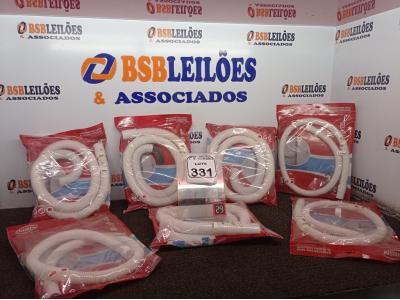 LOTE 331 - 07 MANGUEIRAS CORRUGADAS P/MÁQUINAS DE LAVAR(NOVO). (NO ESTADO) ATENÇÃO! FAZER A VISITAÇÃO ANTES DE ARREMATAR, NÃO SABEMOS SE FUNCIONA. LEILÃO NÃO TEM GARANTIA E NEM DEVOLUÇÃO, SUJEITO A POSSÍVEIS AVARIAS VISÍVEIS/OCULTAS E/OU AUSÊNCIA DE COMPONENTES.