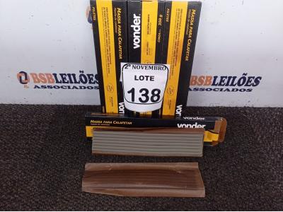 LOTE 138 - 04 MASSAS PARA CALAFETAR MARCA VONDER(NOVO). (NO ESTADO) ATENÇÃO! FAZER A VISITAÇÃO ANTES DE ARREMATAR, NÃO SABEMOS SE FUNCIONA. LEILÃO NÃO TEM GARANTIA E NEM DEVOLUÇÃO, SUJEITO A POSSÍVEIS AVARIAS VISÍVEIS/OCULTAS E/OU AUSÊNCIA DE COMPONENTES.