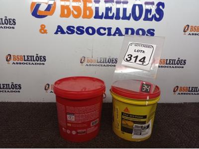 LOTE 314 - 01 SIKA ECO PRIMER ASFÁLTICO DISPERSO EM ÁGUA 3,6L E 01 ADITIVO PLASTIFICANTE P/ARGAMASSA MARCA DRYKAL 3,5L(NOVO). (NO ESTADO) ATENÇÃO! FAZER A VISITAÇÃO ANTES DE ARREMATAR, NÃO SABEMOS SE FUNCIONA. LEILÃO NÃO TEM GARANTIA E NEM DEVOLUÇÃO, SUJEITO A POSSÍVEIS AVARIAS VISÍVEIS/OCULTAS E/OU AUSÊNCIA DE COMPONENTES.