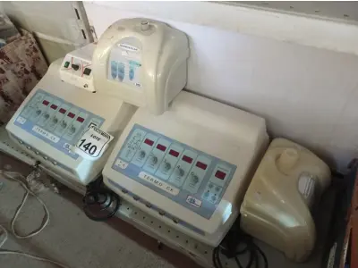 LOTE 140 - 01 APARELHO PARA ESTÉTICA CK MODELO G5V E 01 DERMOSTEAM. (NO ESTADO) ATENÇÃO! FAZER A VISITAÇÃO ANTES DE ARREMATAR, NÃO SABEMOS SE FUNCIONA. LEILÃO NÃO TEM GARANTIA E NEM DEVOLUÇÃO, SUJEITO A POSSÍVEIS AVARIAS VISÍVEIS/OCULTAS E/OU AUSÊNCIA DE COMPONENTES.