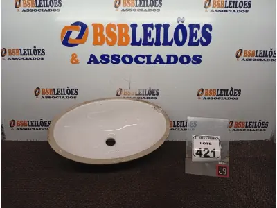 LOTE 421 - 01 CUBA OVAL NA COR BRANCA(NOVO). (NO ESTADO) ATENÇÃO! FAZER A VISITAÇÃO ANTES DE ARREMATAR, NÃO SABEMOS SE FUNCIONA. LEILÃO NÃO TEM GARANTIA E NEM DEVOLUÇÃO, SUJEITO A POSSÍVEIS AVARIAS VISÍVEIS/OCULTAS E/OU AUSÊNCIA DE COMPONENTES.