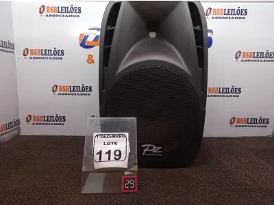 LOTE 119 - 01 CAIXA DE SOM PASSIVA MARCA PZ PRO ÁUDIO. (NO ESTADO) ATENÇÃO! FAZER A VISITAÇÃO ANTES DE ARREMATAR, NÃO SABEMOS SE FUNCIONA. LEILÃO NÃO TEM GARANTIA E NEM DEVOLUÇÃO, SUJEITO A POSSÍVEIS AVARIAS VISÍVEIS/OCULTAS E/OU AUSÊNCIA DE COMPONENTES.