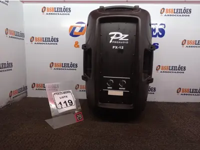LOTE 119 - 01 CAIXA DE SOM PASSIVA MARCA PZ PRO ÁUDIO. (NO ESTADO) ATENÇÃO! FAZER A VISITAÇÃO ANTES DE ARREMATAR, NÃO SABEMOS SE FUNCIONA. LEILÃO NÃO TEM GARANTIA E NEM DEVOLUÇÃO, SUJEITO A POSSÍVEIS AVARIAS VISÍVEIS/OCULTAS E/OU AUSÊNCIA DE COMPONENTES.