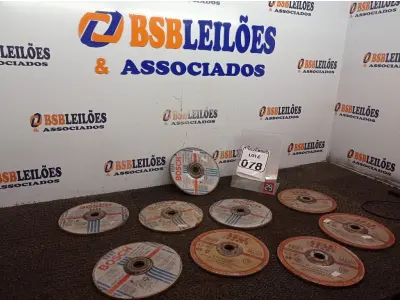 LOTE 078 - 10 DISCOS DE DESBASTE P/LIXADEIRA. (NO ESTADO) ATENÇÃO! FAZER A VISITAÇÃO ANTES DE ARREMATAR, NÃO SABEMOS SE FUNCIONA. LEILÃO NÃO TEM GARANTIA E NEM DEVOLUÇÃO, SUJEITO A POSSÍVEIS AVARIAS VISÍVEIS/OCULTAS E/OU AUSÊNCIA DE COMPONENTES.