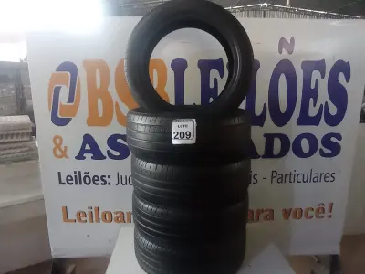 LOTE 209 - 05 PNEUS 215-50 ARO 17”. (NO ESTADO) ATENÇÃO! FAZER A VISITAÇÃO ANTES DE ARREMATAR, NÃO SABEMOS SE FUNCIONA. LEILÃO NÃO TEM GARANTIA E NEM DEVOLUÇÃO, SUJEITO A POSSÍVEIS AVARIAS VISÍVEIS/OCULTAS E/OU AUSÊNCIA DE COMPONENTES.